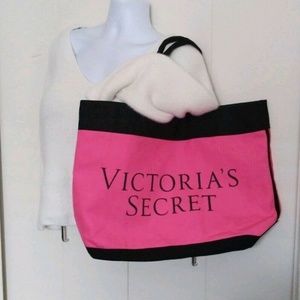 VICTORIAS SECRET BEACH TOTE BAG WEEKENDER PINK $78